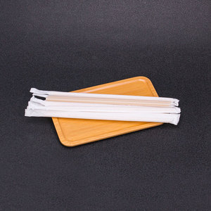 Pajitas Ecológicas Desechables de Fibra de Madera - Envueltas Individualmente en Papel - Product Image 1