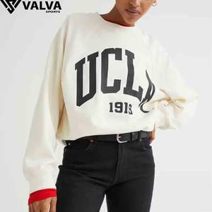 Sweat Femme Coton Couleur Unie Automne Hiver Thermique Polaire Streetwear Sweat Personnalisé Selon votre marque. - Product Image 5