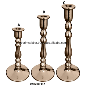 เชิงเทียนตั้งโต๊ะชุบนิกเกิลแบบหรูหรา ปี 2026 พร้อมกระจกอะลูมิเนียมพิมพ์ลายตามสั่ง สำหรับตกแต่งบ้านและเทศกาลคริสต์มาส - Product Image 2