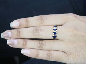 Sapphire <b>Quartz</b> Sterling Silver Engagement <b>Ring</b> Handmade Bezel Setting - Product Image 6