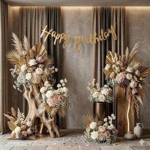 Party Love - 6 Guirnaldas Doradas de Feliz Cumpleaños de 4 Metros, Decoraciones Hechas en China, Modelo 44285 - Product Image 4