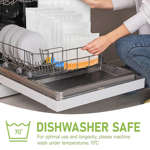 Bolsas de almacenamiento de alimentos Peva reutilizables a prueba de fugas, aptas para lavavajillas, sin BPA, transparentes, diseño de logotipo personalizado - Product Image 5