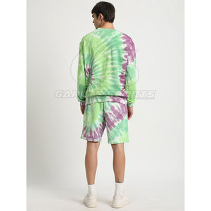 Sudadera Tie Dye para hombre, Jersey cálido con diseño de hombro caído y patrón lavado para aspecto de ropa de calle moderna - Product Image 2