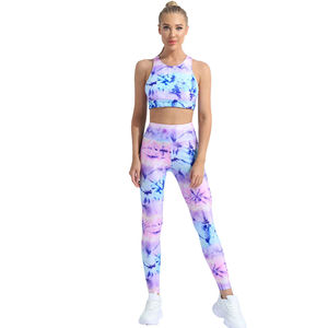 Haute qualité extensible respirant ensemble femmes Fitness sans couture vêtements de sport Fitness Yoga porter soutien-gorge Leggings Gym Yoga ensembles - Product Image 4
