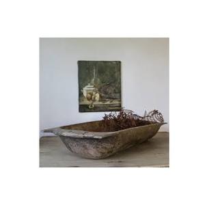 Grand bol à pain en bois sculpté à la main de style antique, rustique et primitif, pour centre de table, bol en bois décoratif - Product Image 1