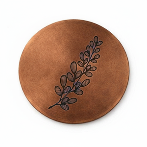 hot selling aluminium place mats Handcrafted Decorative Table Top metal <b>Coaster</b> for sale Copper color <b>Coasters</b> for sale - Product Image 5