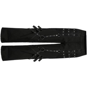 Personalizar cintura de doble capa estilo gótico DTG impresión pantalones de pierna recta cordón Streatwear para hombres - Product Image 4