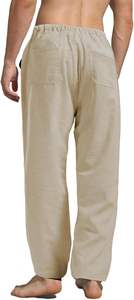 2025 Vintage grande taille hommes pantalons haute qualité léger tricoté toile séchage rapide taille moyenne Style lavé - Product Image 2