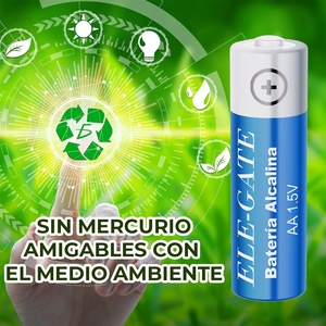 Confezione da 2 Batterie AA LR03 1.5V 2300mAh Alcaline Senza Mercurio per Elettrodomestici, Giocattoli, Telecomandi, Cilindriche, Metalliche, Kc RoHS - Product Image 3