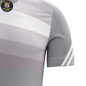 เสื้อฟุตบอลพิมพ์ลายพิมพ์ซับลิเมชันโพลีเอสเตอร์100% เสื้อคอกลมเสื้อฟุตบอลทรงสลิมฟิต - Product Image 3