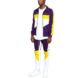 Survêtement coupe-vent en coton à capuche uni et ajusté pour homme, avec logo personnalisé imprimé, coloris OEM violet 2026 - Product Image 3