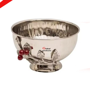 Tazón para servir chocolate de acero inoxidable de metal con acabado dorado de gran calidad con asa para restaurante y bar de hotel - Product Image 4