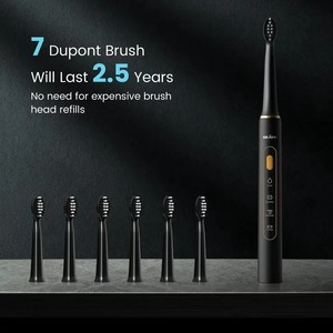 Sejoy Brosse à dents électrique rechargeable pour adultes et enfants 7 têtes de dents de nettoyage doux avec 3 modes Type de poils moyens - Product Image 5