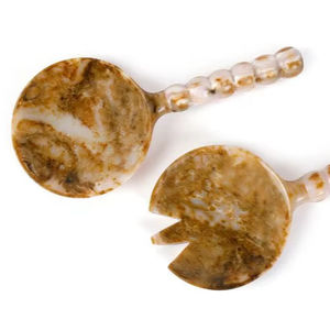 Juego de Cubiertos para Ensalada de Resina Premium con Mango de Cuentas, Cuchara y Tenedor, Vajilla para Cocina, Comedor, Catering, Utensilios para Servir Alimentos, Herramientas, Regalo - Product Image 1