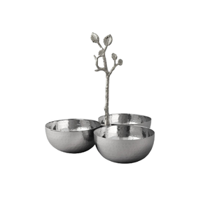 Cuenco de comida de acero inoxidable de calidad Superior con soporte de forma redonda, cuenco para servir con dátiles de Color plateado y dorado a la venta - Product Image 4