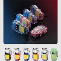 DEBANG Briquet USB à double arc étanche et coupe-vent avec corps transparent à lumière puissante pour une utilisation en extérieur