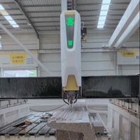 Machine de sculpture sur pierre à 3 axes JZ2540Q-2D pour le marbre et le granit, avec base en ciment détachable et table de travail séparable
