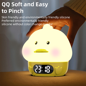 Nouvelle Horloge de Bureau Numérique en Silicone Incassable, Design Canard Mignon et Amusant, Style <span class=keywords><strong>Anime</strong></span> Dessin Animé, avec Alarme, Réveil, Entraîneur de Sommeil, Fonction Touche, Snooze et Calendrier pour Enfants - Product Image 4