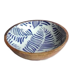 Hot Arrival Handmade Wooden Eco-Friendly Serving <b>Bowls</b> Decorative Enamel Finished Salad & <b>Mixing</b> <b>Bowls</b> - Product Image 4