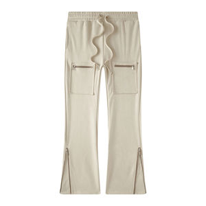 Pantalons de survêtement pour hommes 2024, personnalisables, en tissu lourd de coton/polyester, tissu peigné, décontractés, taille mi-haute, fermeture à cordon, séchage rapide - Product Image 3