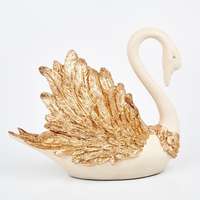 Figurine Cygne Moderne en Résine Sculptée, Artisanat Artistique Écologique et Durable pour Table, Maison, Chambre, Bureau, Thanksgiving