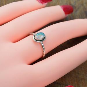 Opal Gemstone <b>Ring</b> Jewelry for Women <b>Silver</b> <b>Boho</b> Style Jewelry 925 Sterling <b>Silver</b> Trending Handmade <b>Ring</b> Gift for Her - Product Image 2