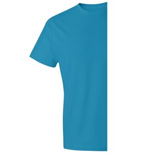 เสื้อยืดลำลองผู้ชายไซส์ใหญ่ สีฟ้าอ่อน 220gsm ผ้าฝ้ายออร์แกนิค 100% ระบายอากาศได้ดี เป็นมิตรกับสิ่งแวดล้อม ลายนูน  โลโก้ด้านหน้าปรับแต่งได้ - Product Image 2