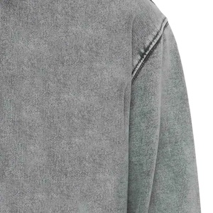Sweat à capuche d'hiver 240 g/m² en coton tricoté épais 100 % personnalisé, coupe oversize, couleur unie, délavage acide vintage, séchage rapide, anti-plis - Product Image 6