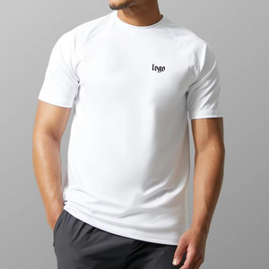 ชุดเสื้อยืดผ้าคอตตอนสำหรับผู้ชาย, ชุดเสื้อยืดแห้งเร็วระบายอากาศได้ดีกางเกงขาสั้นสองชั้น - Product Image 5