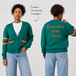Cardigan personnalisé FAMUu University brodé à manches longues 100% coton - Product Image 1