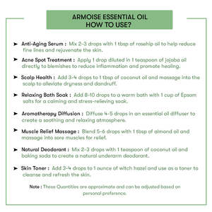 Aceite Esencial de Artemisia 100% Puro, Hidratante, Aclarante, Reafirmante y Nutritivo para la Piel, Hecho con Resina de Artemisia y Hojas Herbales - Product Image 4