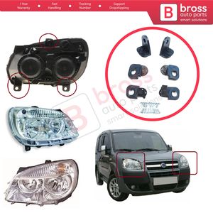 Support de fixation de phare BHL7+BHL8, kit de réparation avec languettes gauche et droite pour Doblo Box MPV 119 223 2005-2010, pièces automobiles Bross - Product Image 6