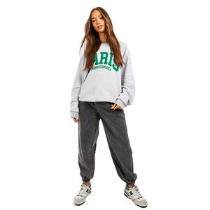 กางเกงวิ่งขายาวสำหรับผู้หญิงกางเกงวอร์มซักด้วยกรดผ้าคอตตอนขนแกะ100% สำหรับผู้หญิง - Product Image 1