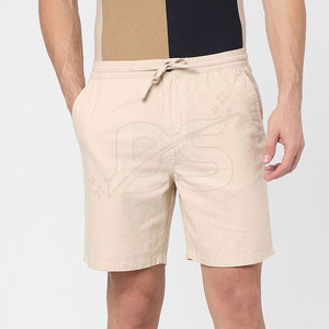 กางเกงขาสั้นผู้ชายแบรนด์ส่วนตัว ผ้าฝ้าย 100% สีพื้น สไตล์ลำลอง ระบายอากาศ แห้งเร็ว เป็นมิตรกับสิ่งแวดล้อม น้ำหนักเบา บริการ OEM ขั้นต่ำในการสั่งซื้อน้อย รุ่นล่าสุด - Product Image 1