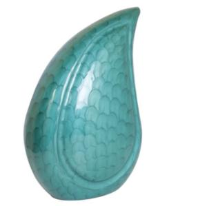 Purple <b>Enamel</b> Adult Aluminium Teardrop Cremation Urns Top Classic <b>Metal</b> Teardrop Design Ashes Urns - Product Image 3