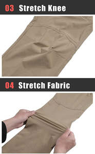 Venta al por mayor de moda de color sólido pantalones con múltiples bolsillos de los hombres ins hip-hop pantalones de moda split Pantalones rectos sueltos - Product Image 4