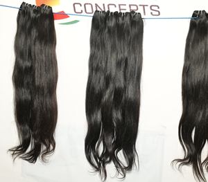 100% Vierge Noir Temple Extensions de Cheveux Humains Lâche Vague Profonde Style Indien Pas Cher Traitement Crépus Droit Long Aucun Bundles - Product Image 3