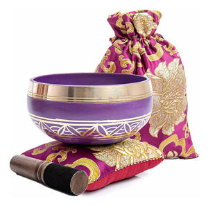 Bols chantants uniques en acier inoxydable poli, authentiques bols tibétains faits à la main, méditation, yoga, sonothérapie, respiration consciente - Product Image 2