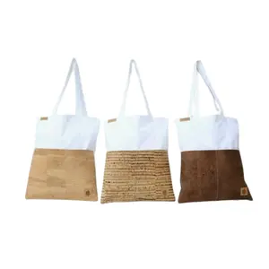 Fashionable Customized Logo Cotton Cork Shopping Bag Reusable And Cheap Price
