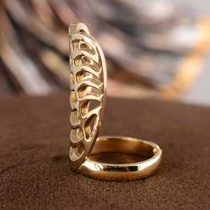 Exclusive <b>Gothic</b> Skeleton Ring Punk Brass Knuckle Women 18k Gold Plated Hollow Armor Geometric Full Finger for Wholesale OEM ODM - Product Image 4