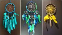 Dreamcatcher Native fait à la main plume traditionnelle arbre de vie décoration murale tenture murale Boho décor de maison macramé arbre de L
