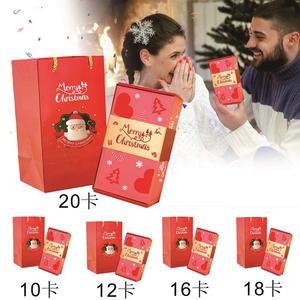 Boîte cadeau de Noël faites-le vous-même cadeau surprise pliant sac cadeau de remerciement enveloppe rouge boîte rebondissante - Product Image 2