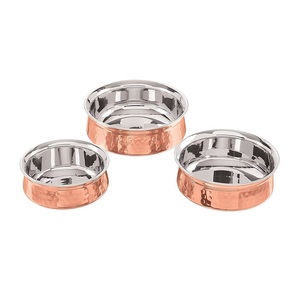 Handi โลหะทองแดงและเครื่องครัวสแตนเลสที่ใช้ทำมือในการขายส่งดีไซน์ใหม่ - Product Image 4