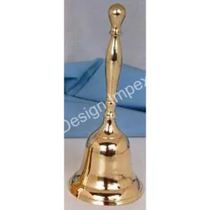 印度制造圣诞手铃黄铜圣塔配件舒适金属黄铜铃最低价格优质黄铜手铃