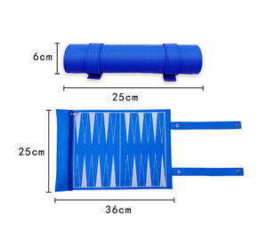 New Customized Handmade Portable Smart Soft <b>Traveling</b> PU Leather Foldable Roll-up <b>Backgammon</b> Luxury Game <b>Set</b> for Outdoor Party - Product Image 3