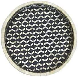 ถาดเสิร์ฟชั้นเดียวสไตล์คลาสสิก งานฝีมือประณีต ฝังลายกระดูก หรูหรา ใช้กับเครื่องล้างจานได้ อเนกประสงค์ ใช้ในห้องน้ำหรือบนโต๊ะอาหาร - Product Image 5