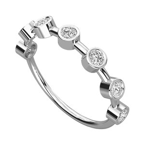 Round Diamond Wedding Band For Her - Product Image 2