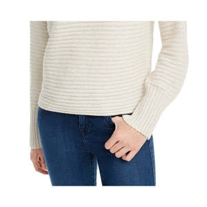 Cardigan a Costine Fatto a Mano per Ragazze Pink Rose, Taglia Piccola, Bianco, Stile Casual Coreano, Logo Frontale, Mezza Manica per Autunno e Inverno - Product Image 3
