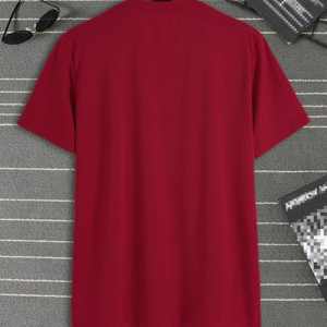 T-shirt en coton tricoté 100% du Pérou de haute qualité, doux, peigné, filé en anneau, respirant, anti-froissement, écologique - Product Image 5