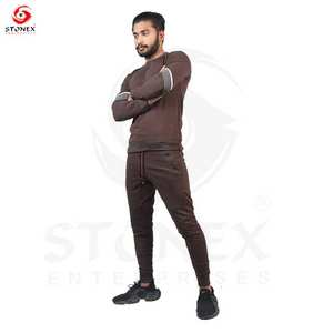 Sudadera informal con logotipo personalizado para hombre y mujer, conjunto de sudaderas con capucha de lana de algodón, chándal ecológico para correr de invierno - Product Image 2